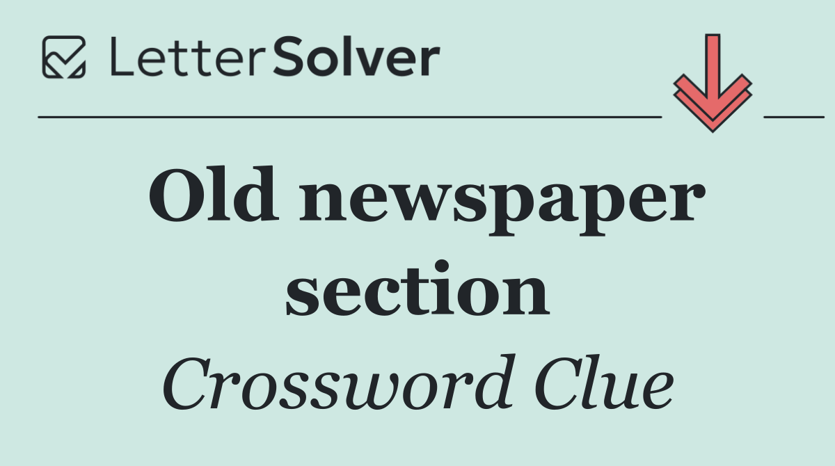 Old newspaper section