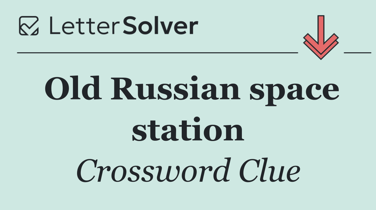 Old Russian space station