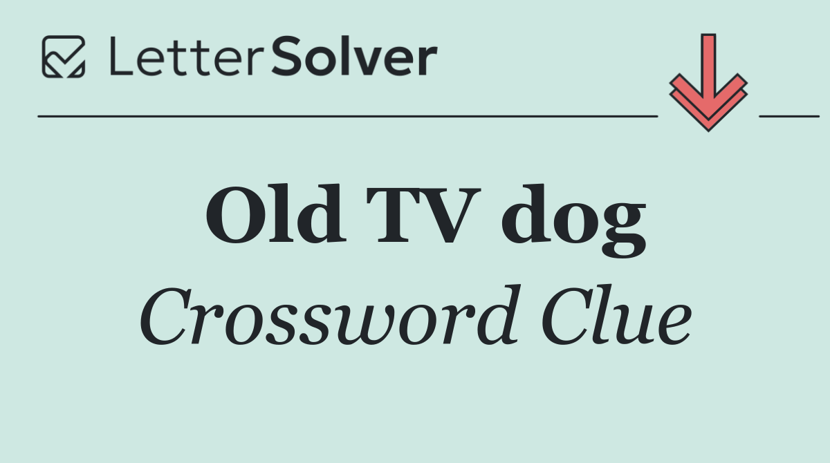 Old TV dog