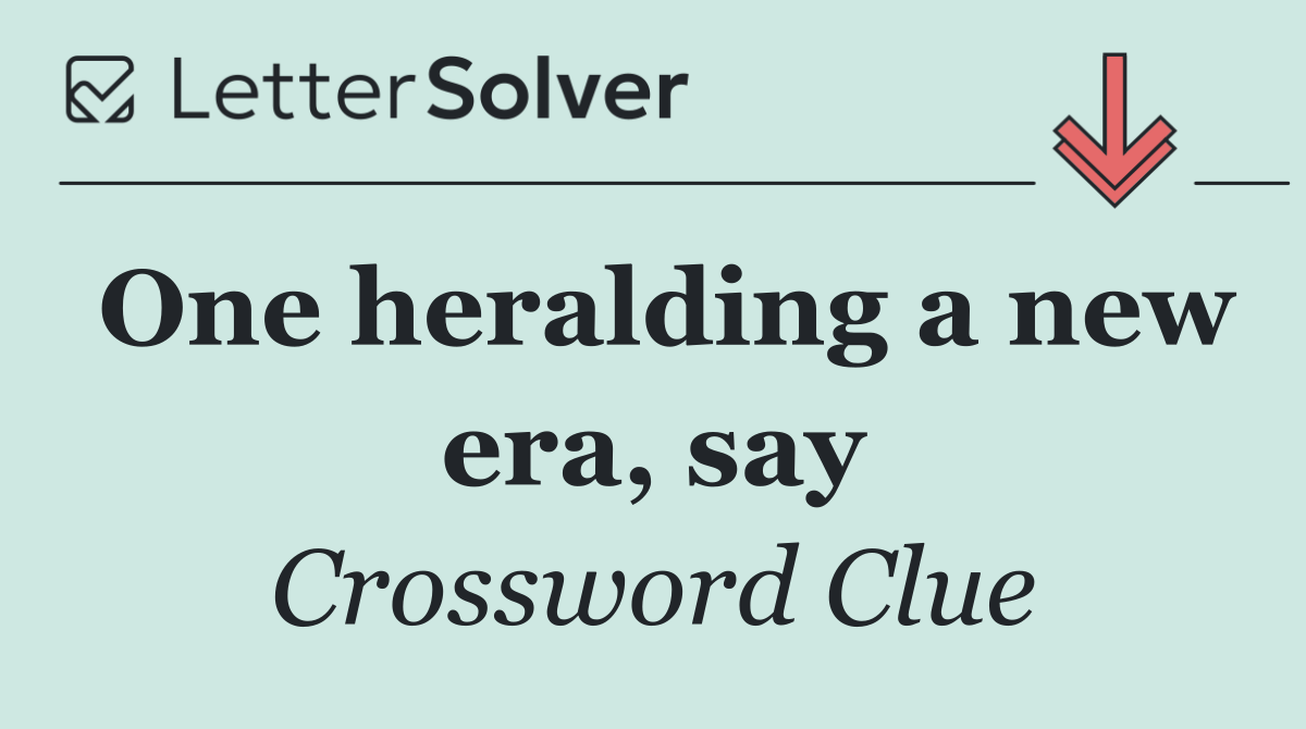 One heralding a new era, say