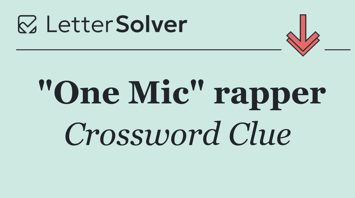 "One Mic" rapper