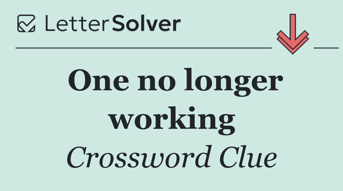 One no longer working