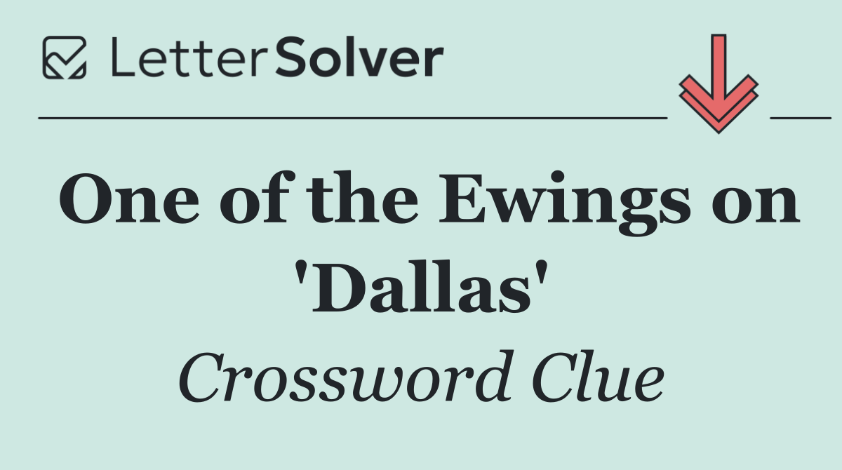 One of the Ewings on 'Dallas'