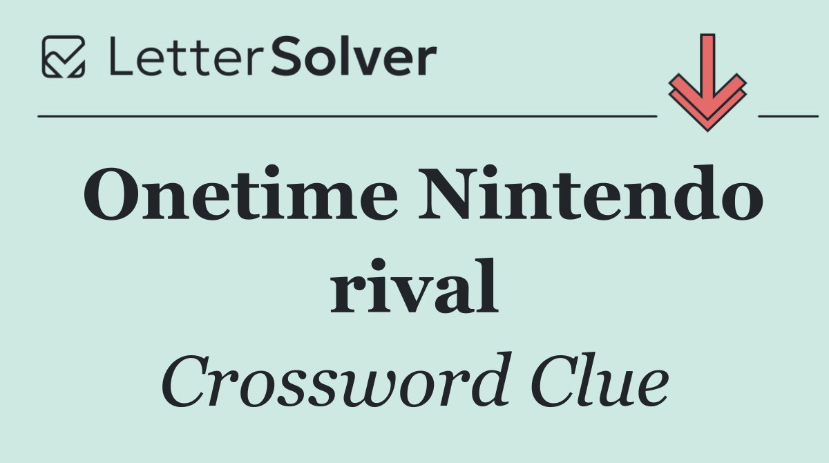 Onetime Nintendo rival