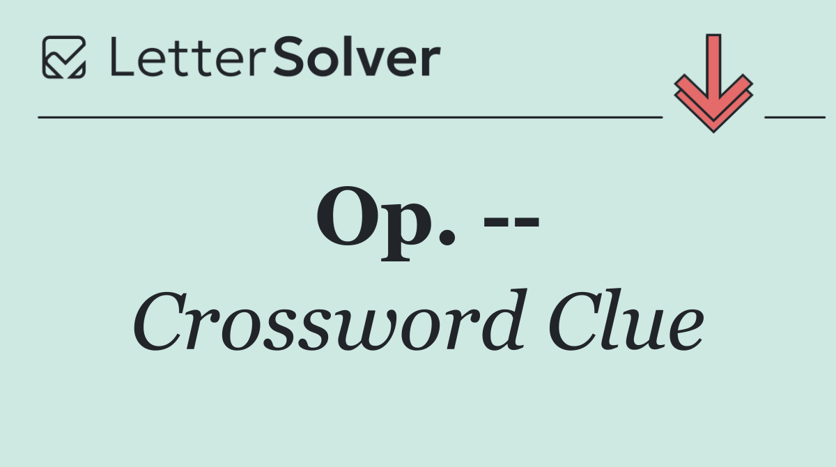 Op.   