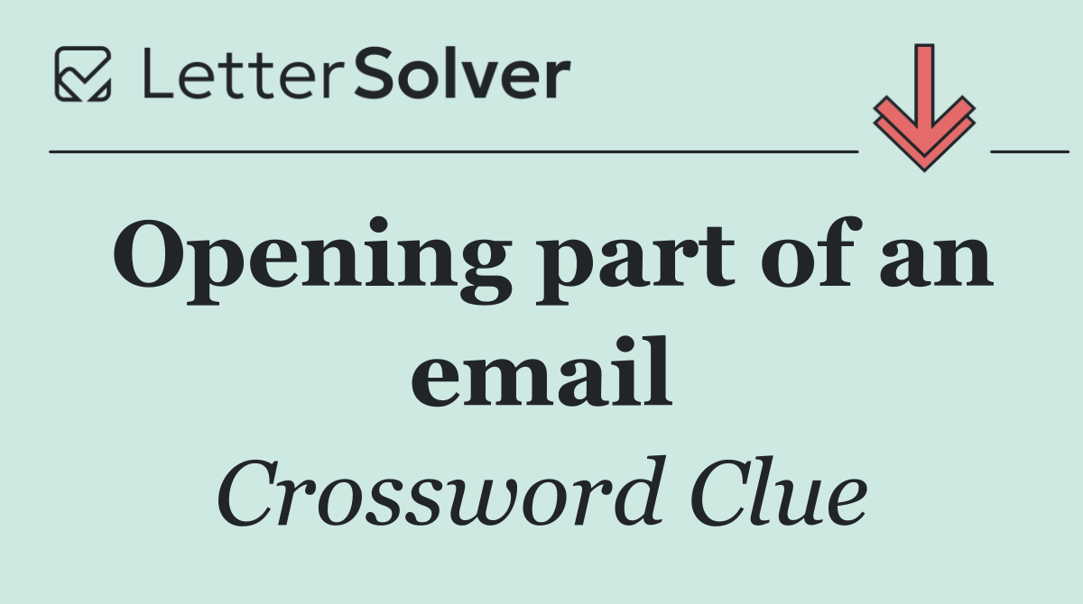Opening part of an email