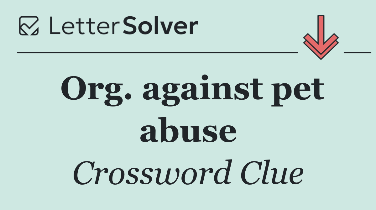 Org. against pet abuse