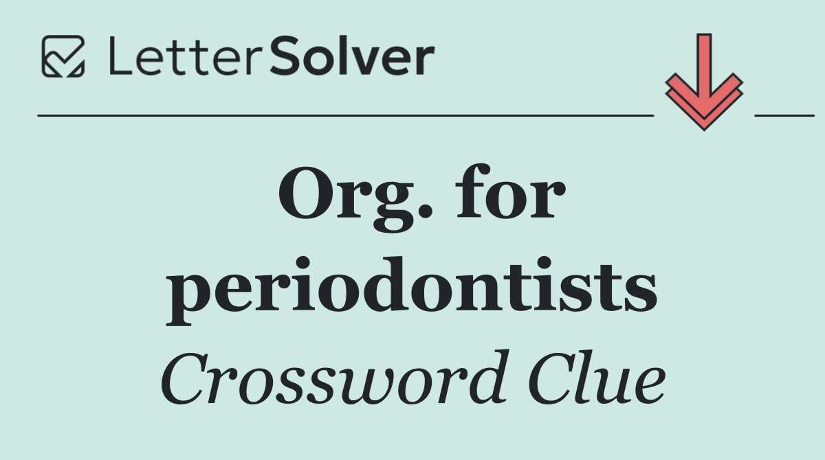 Org. for periodontists