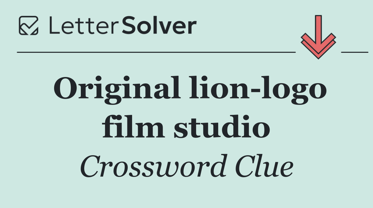Original lion logo film studio