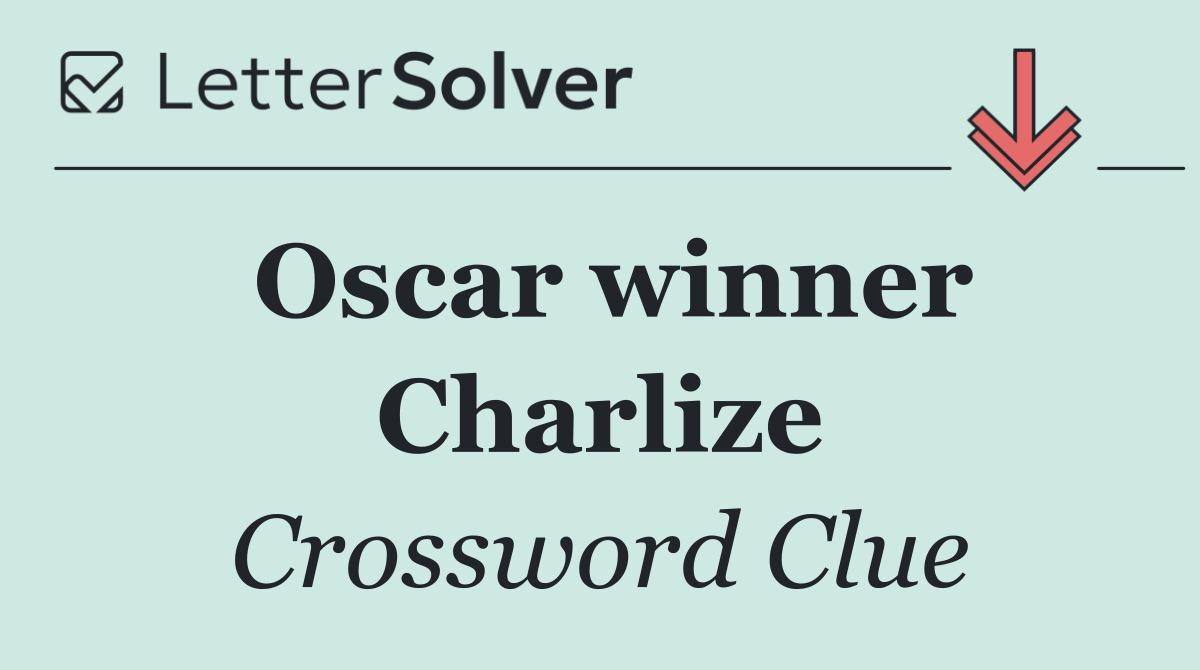 Oscar winner Charlize