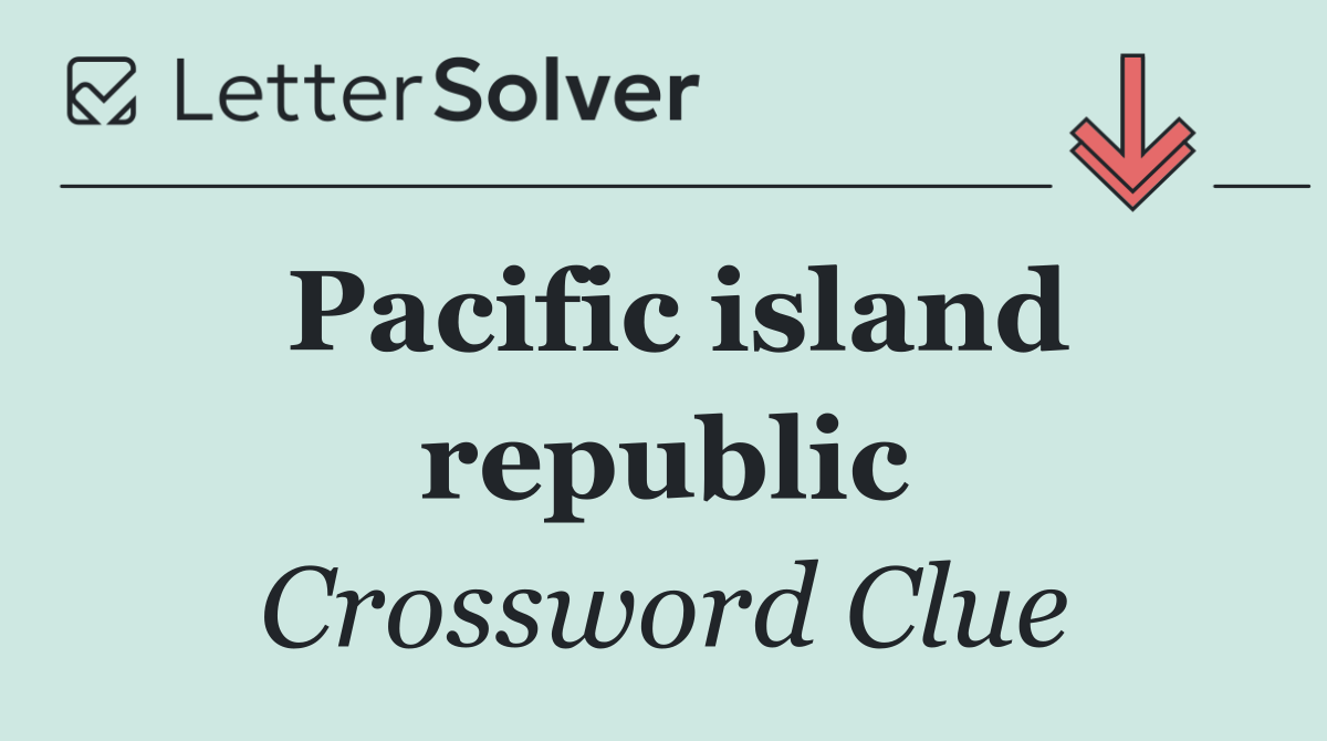 Pacific island republic