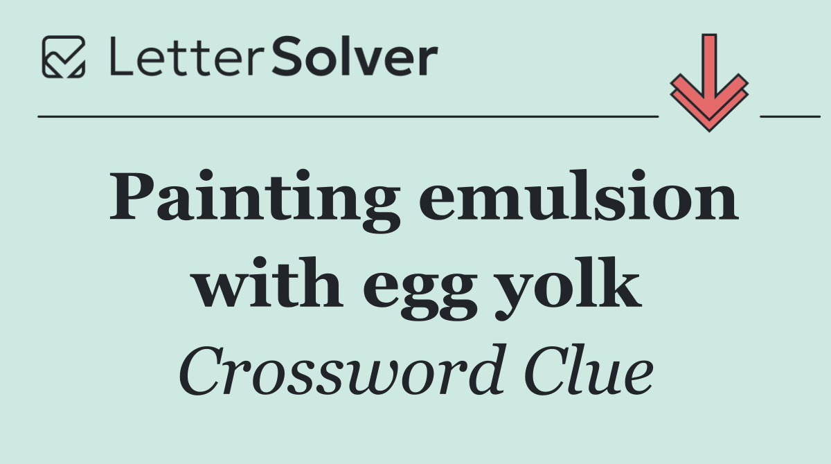 Painting emulsion with egg yolk