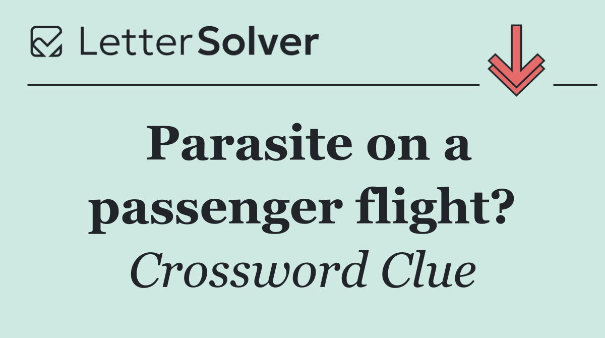 Parasite on a passenger flight?