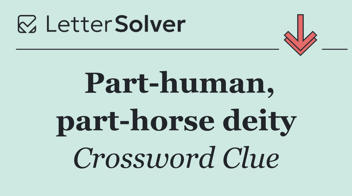Part human, part horse deity