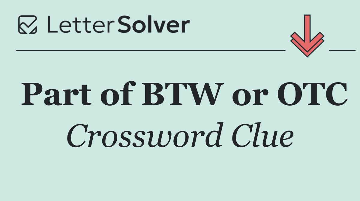 Part of BTW or OTC