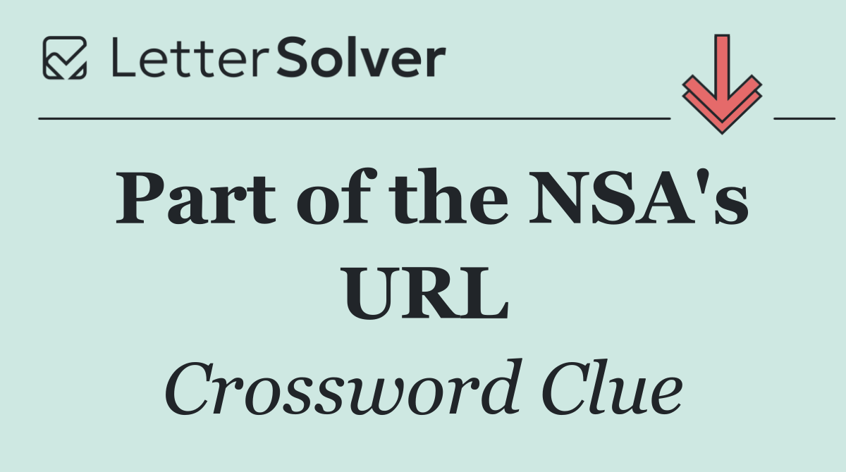 Part of the NSA's URL
