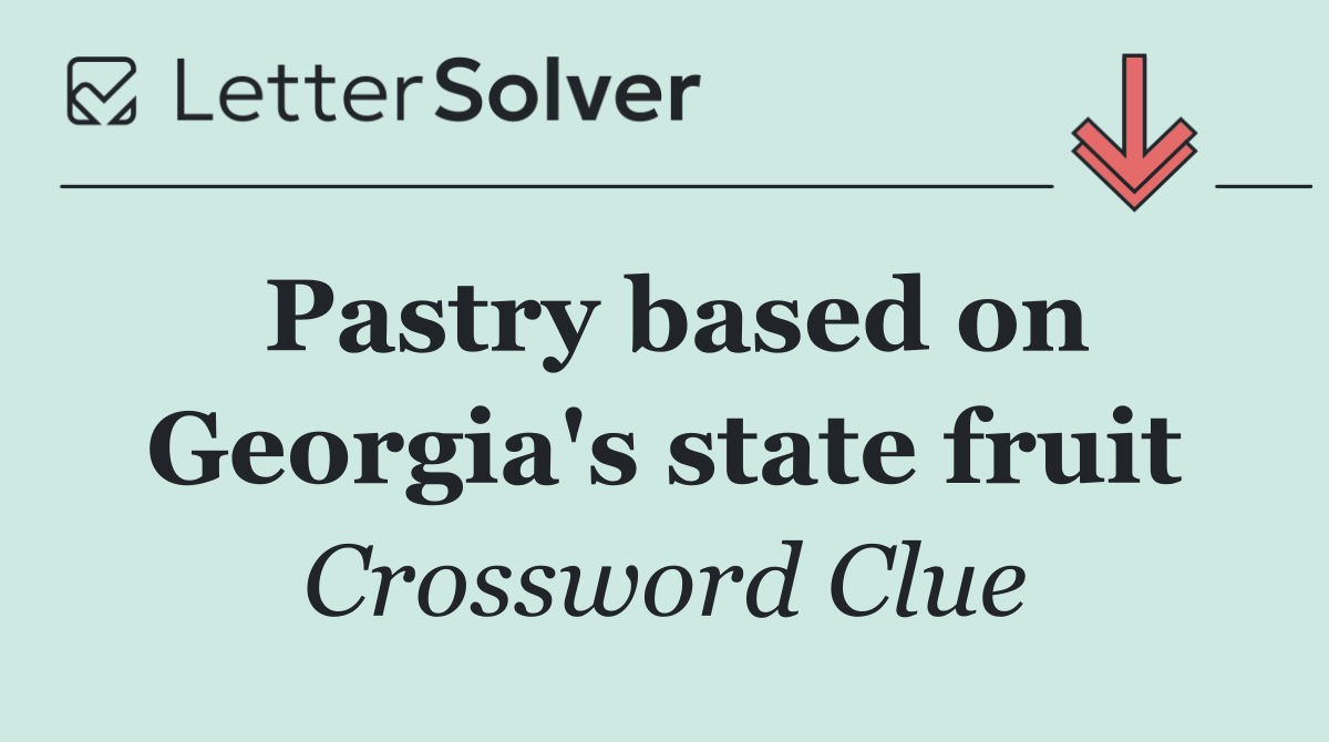 Pastry based on Georgia's state fruit