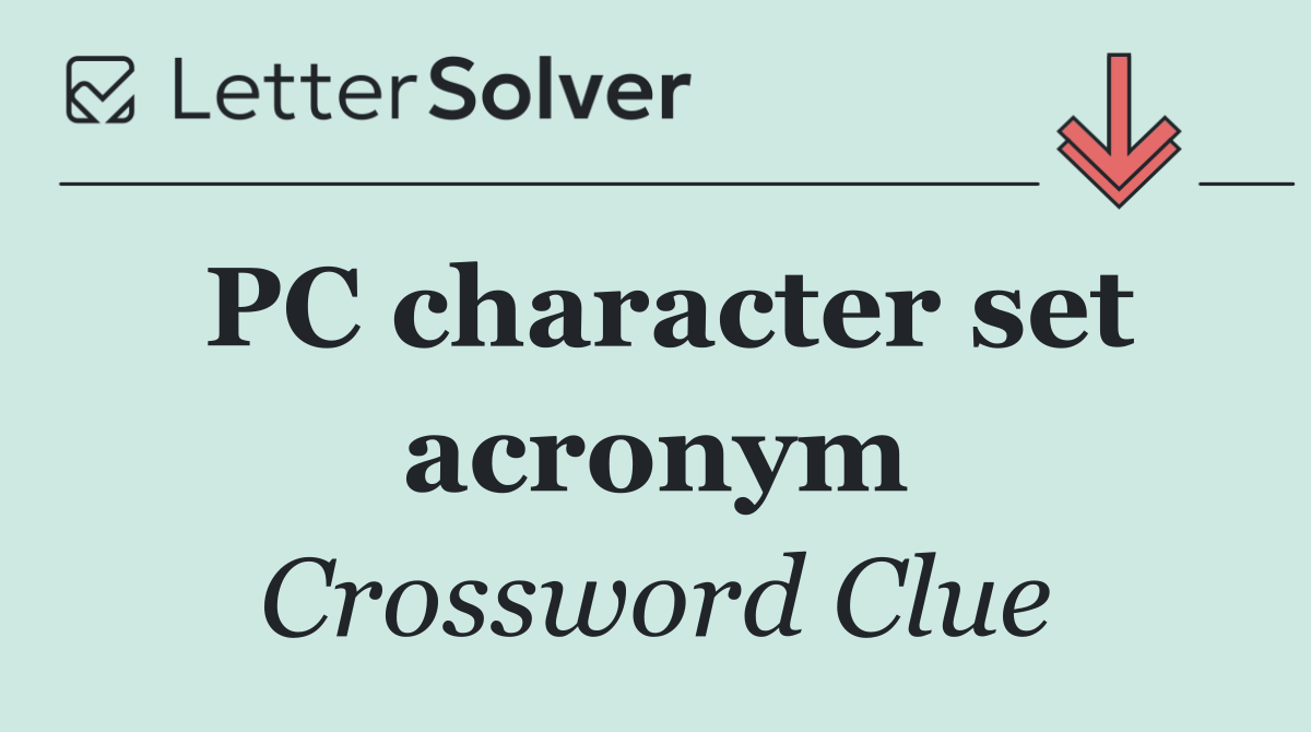 PC character set acronym