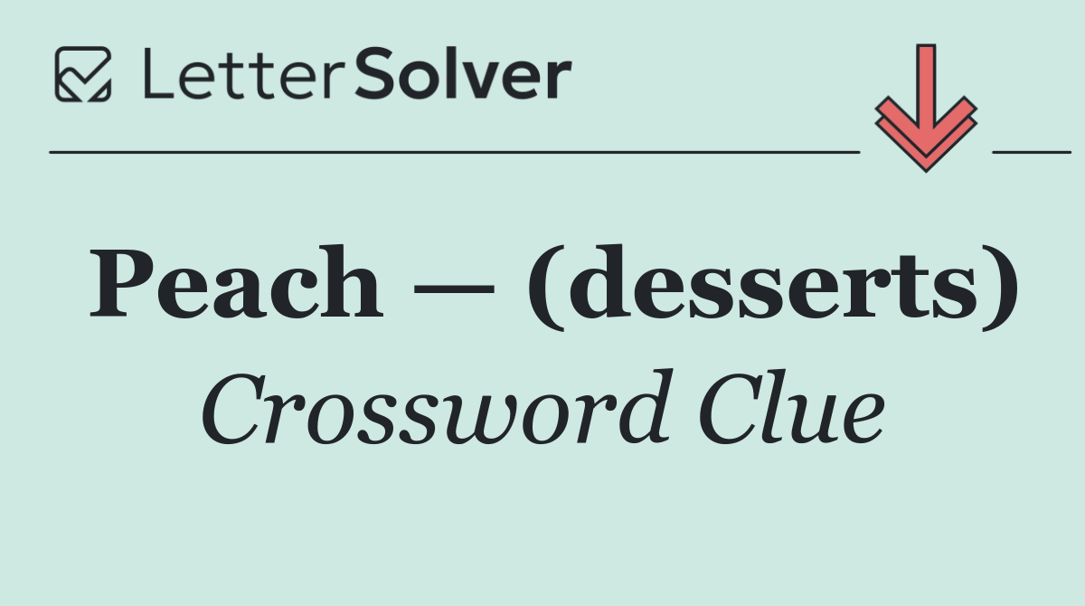 Peach — (desserts)
