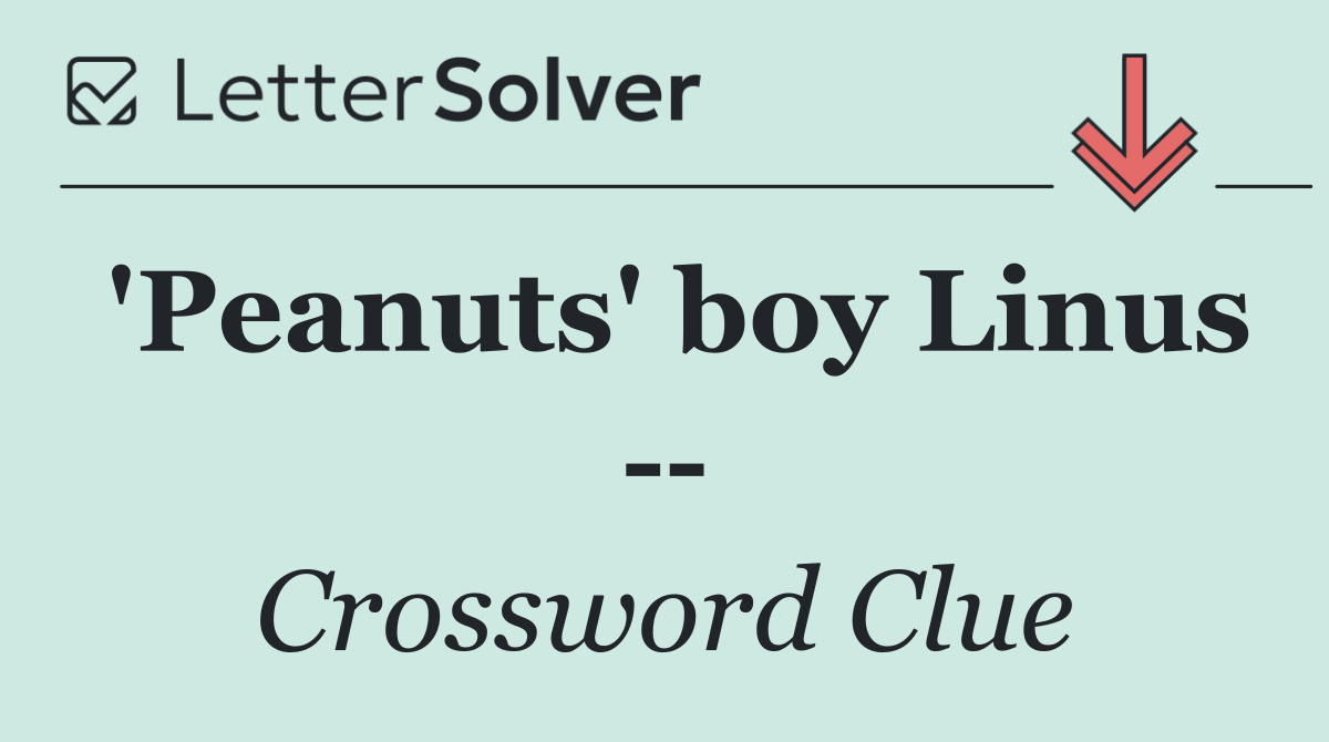 'Peanuts' boy Linus   