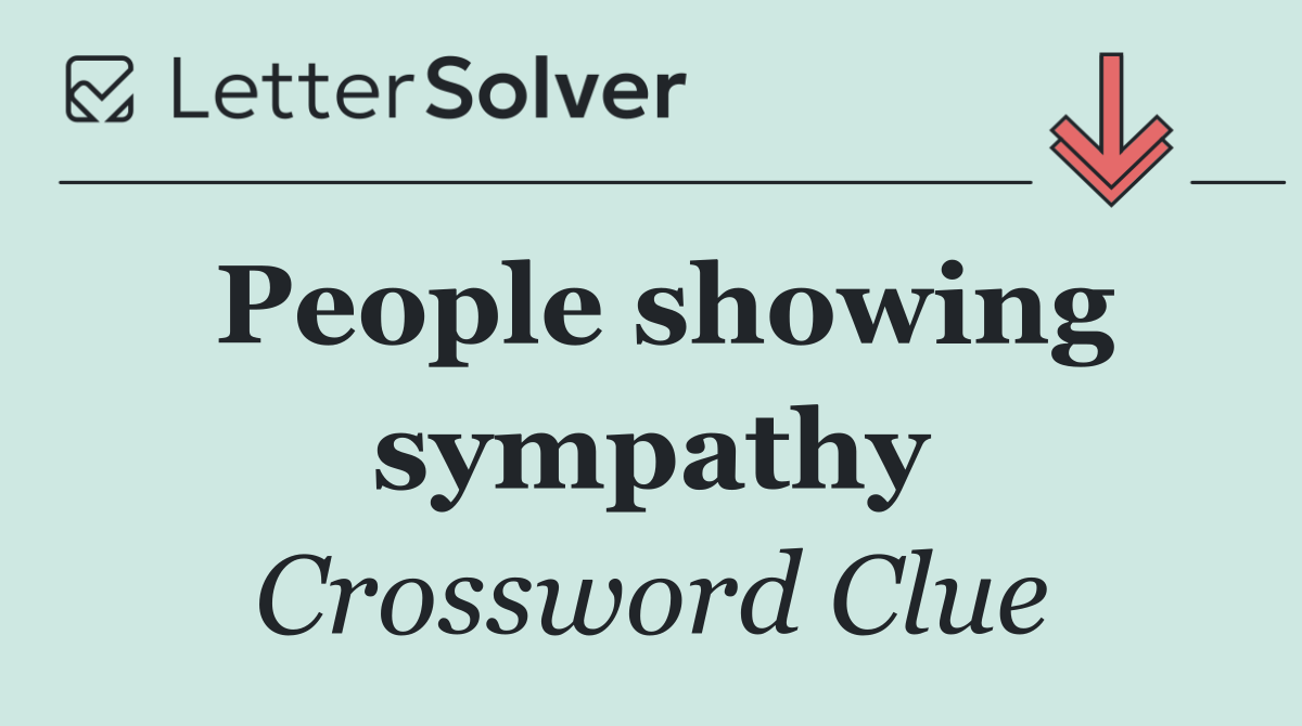 People showing sympathy