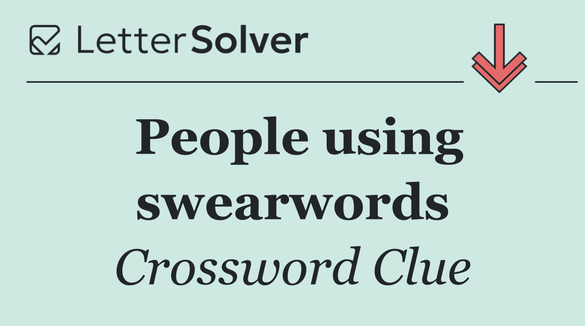People using swearwords