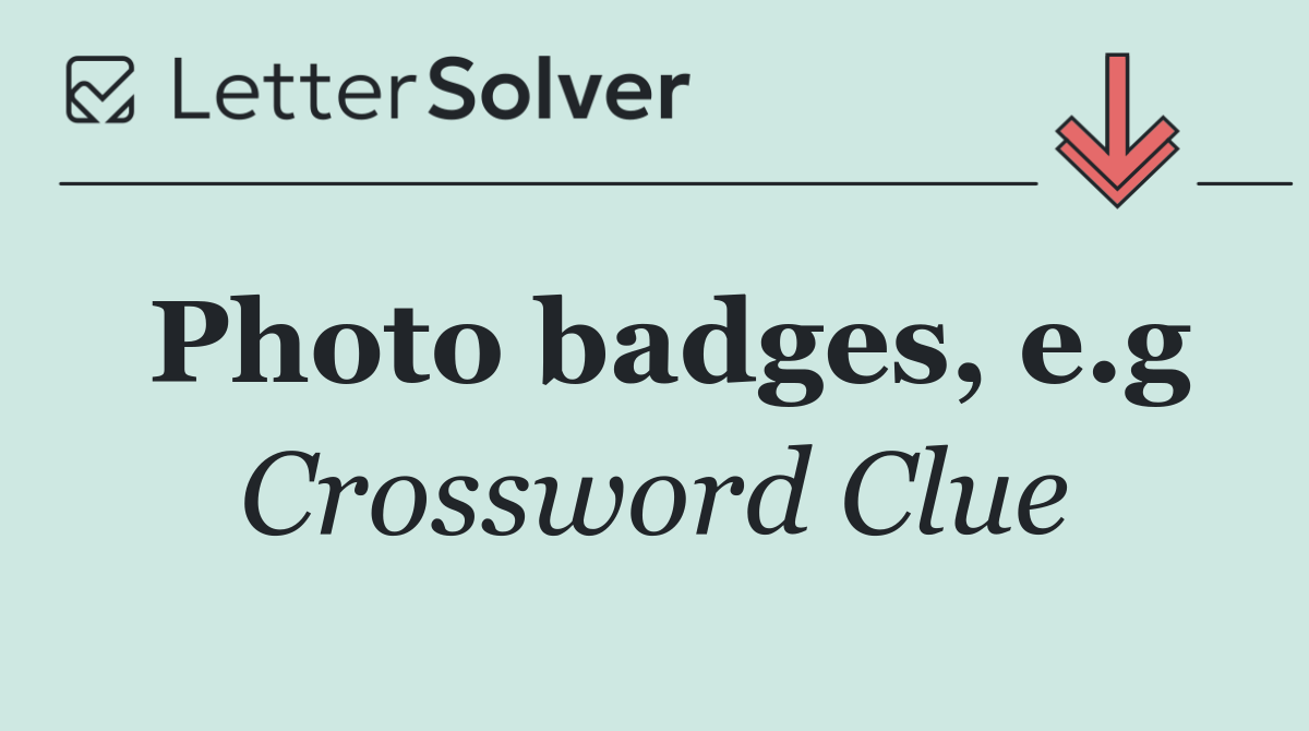 Photo badges, e.g