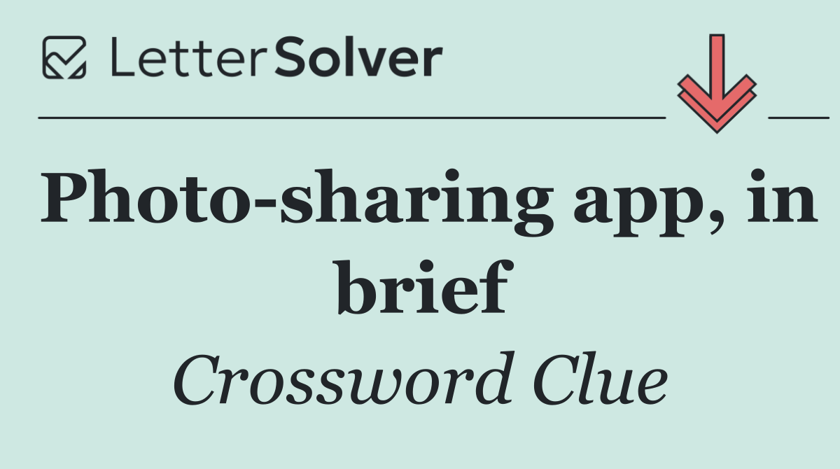 Photo sharing app, in brief
