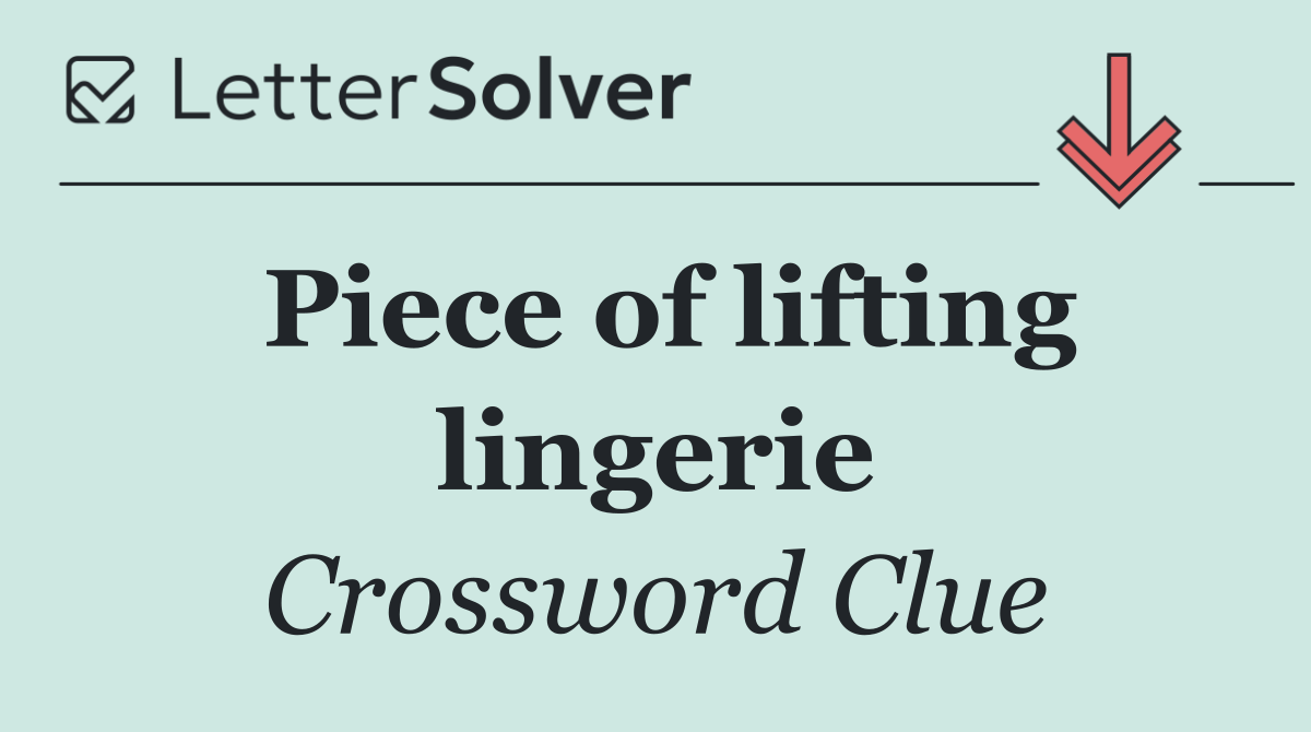 Piece of lifting lingerie