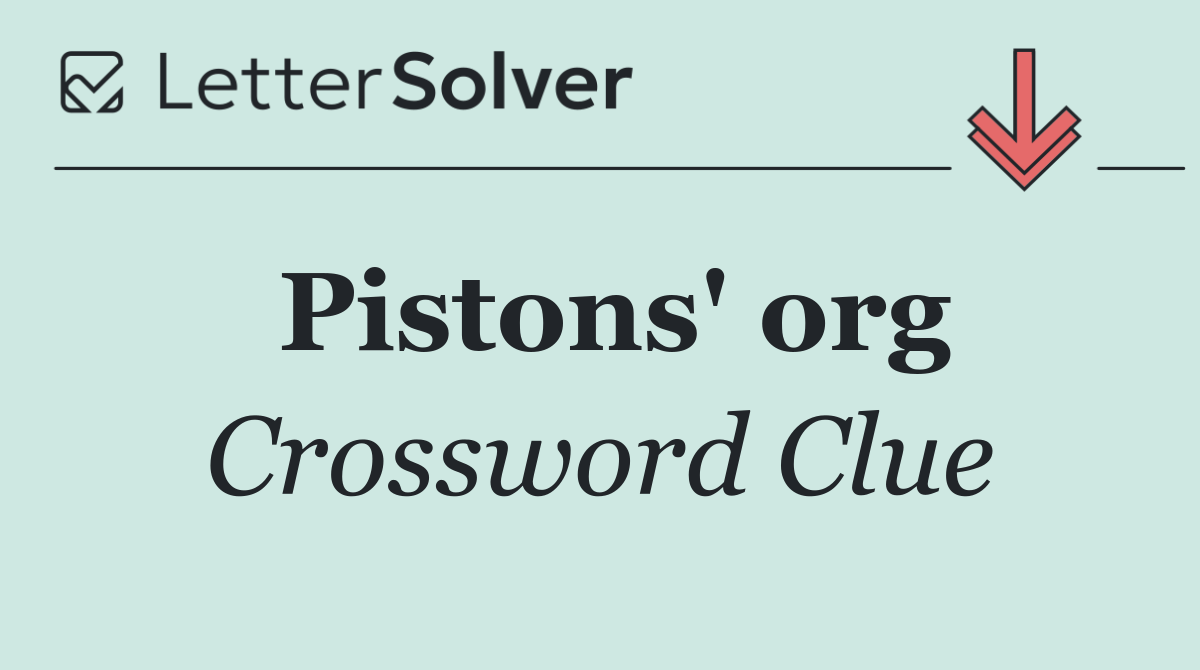 Pistons' org