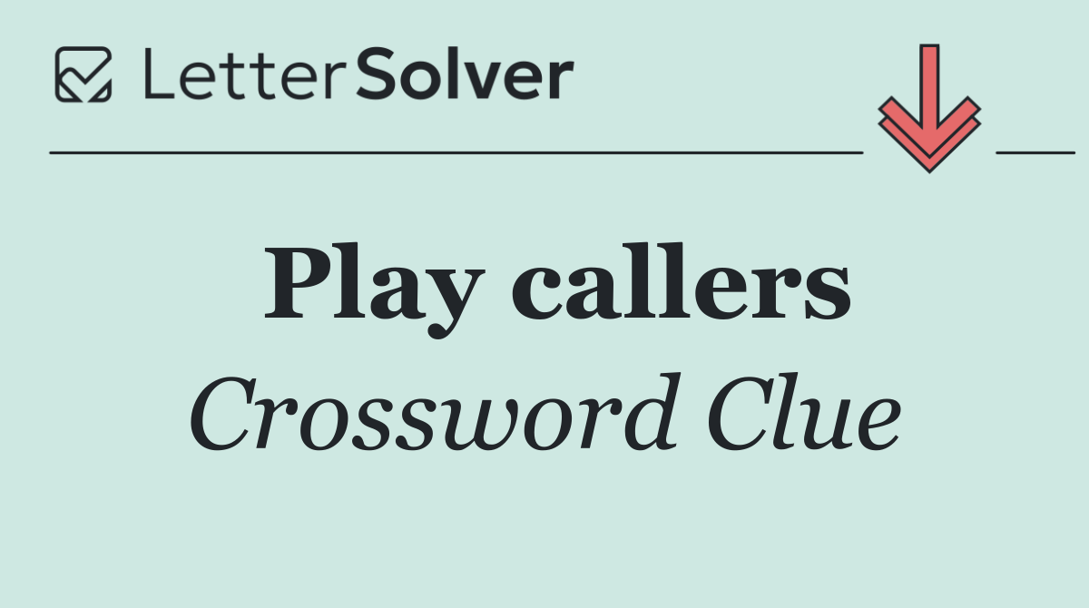 Play callers