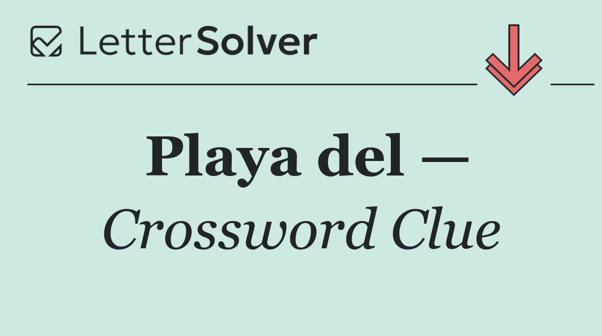 Playa del —