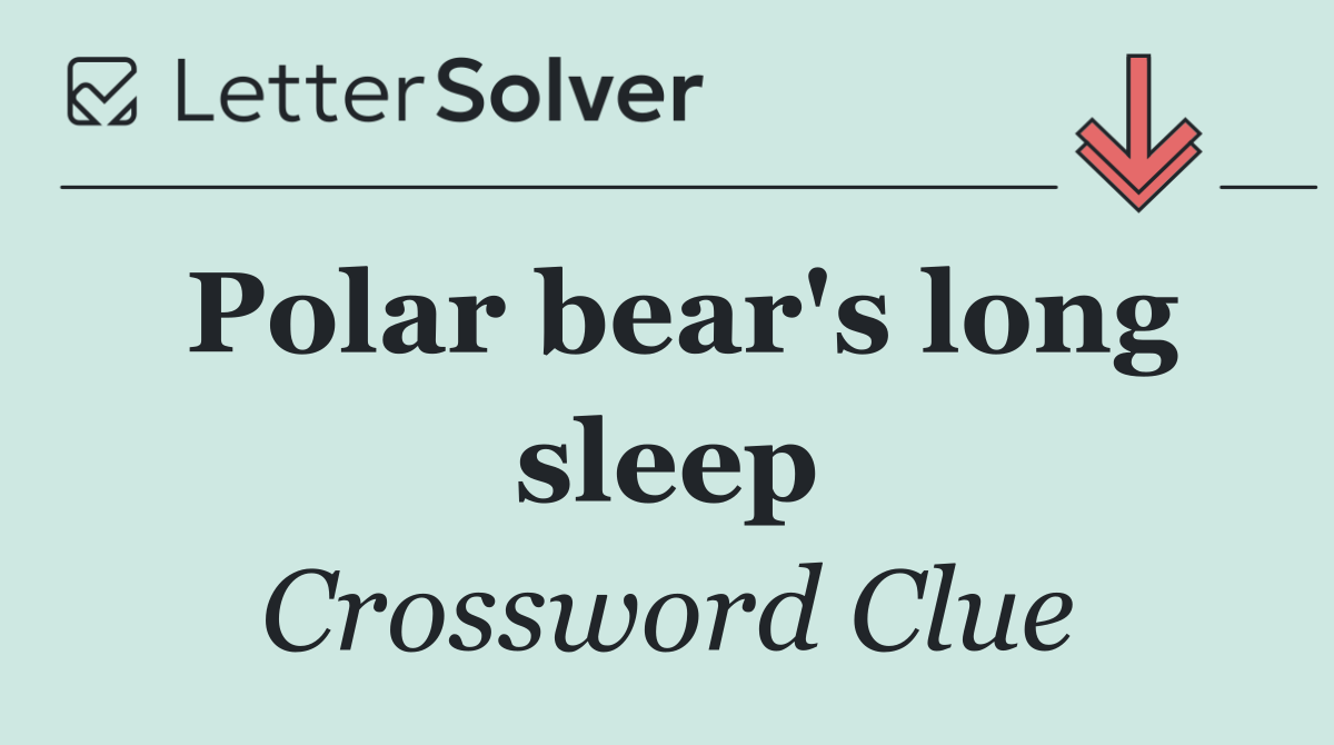 Polar bear's long sleep