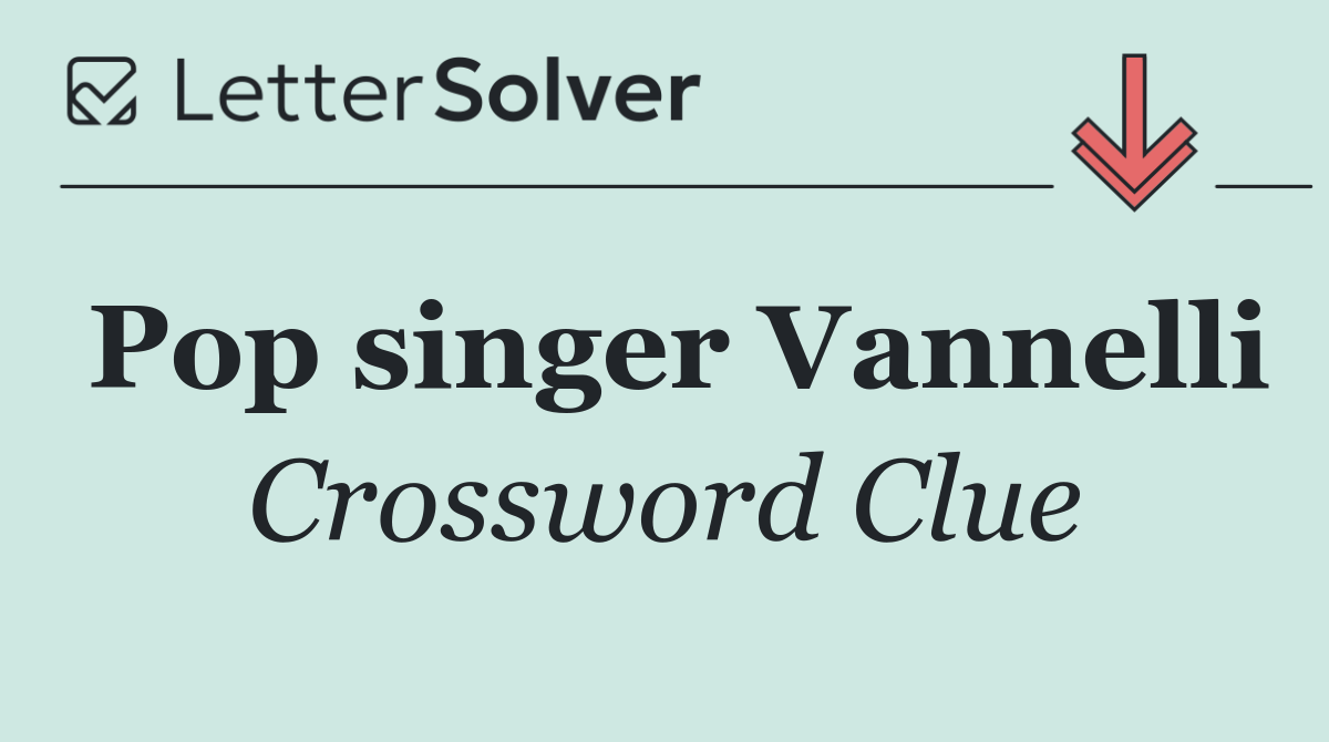 Pop singer Vannelli