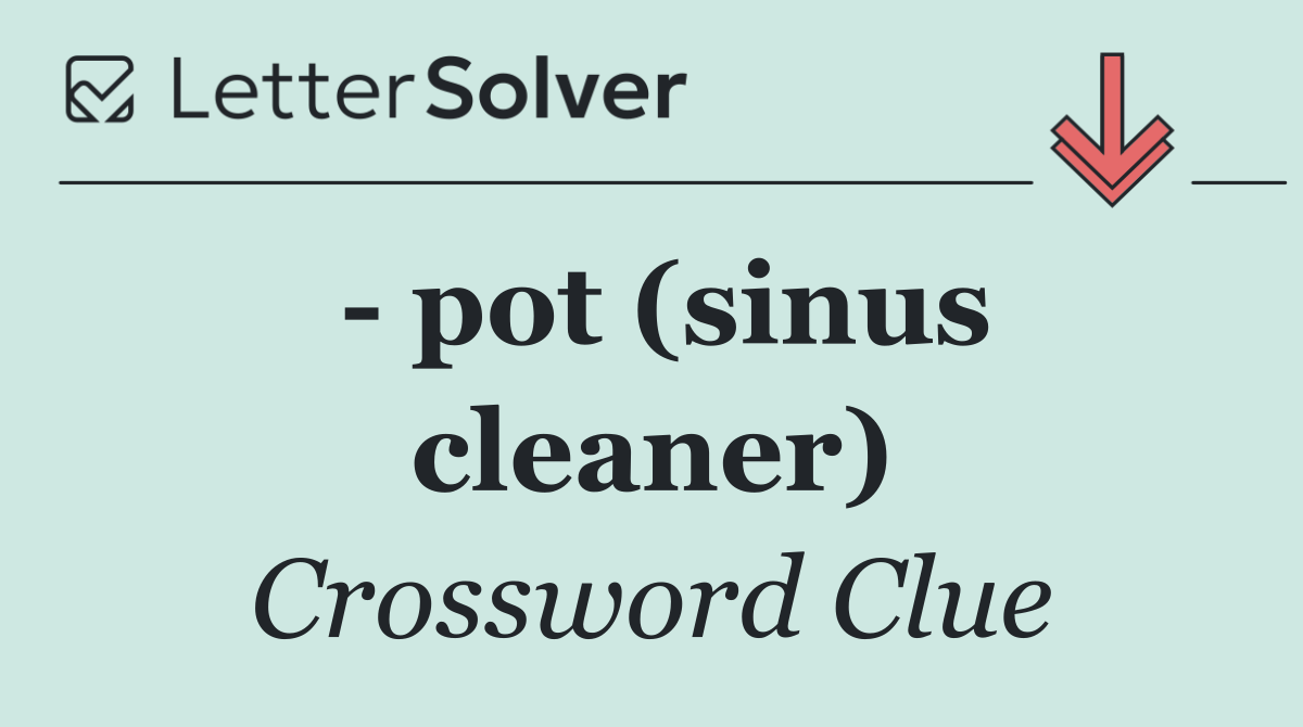   pot (sinus cleaner)