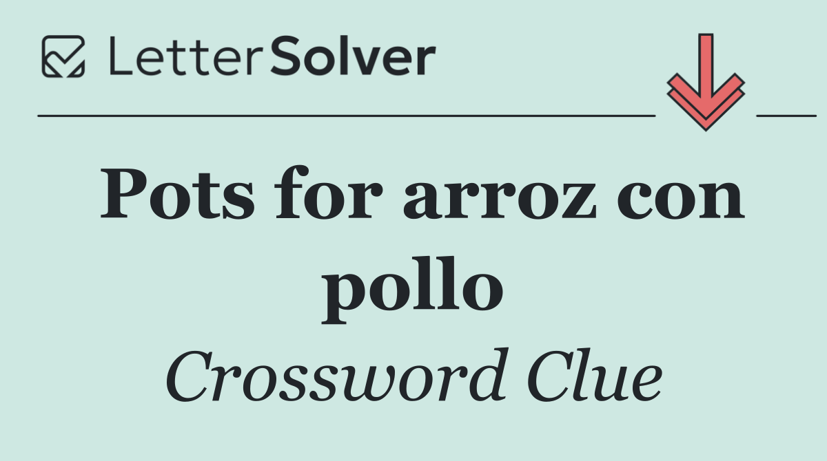 Pots for arroz con pollo