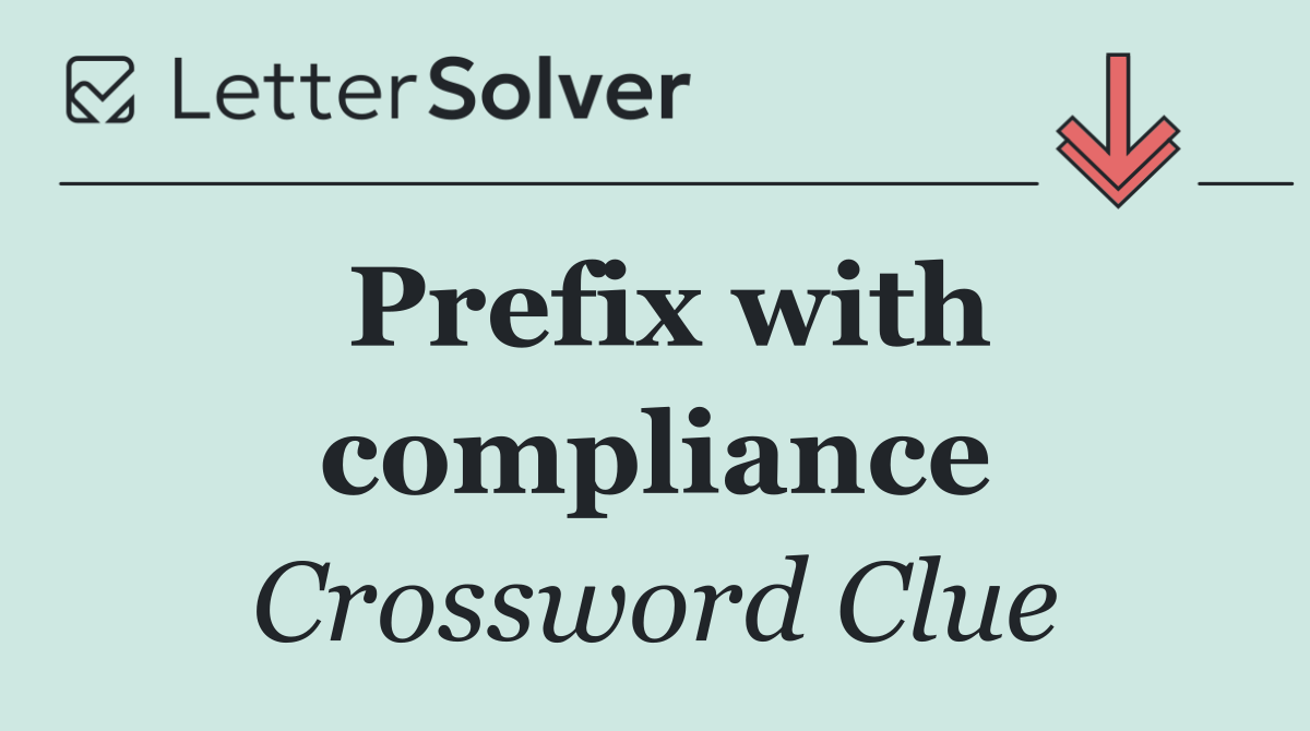 Prefix with compliance