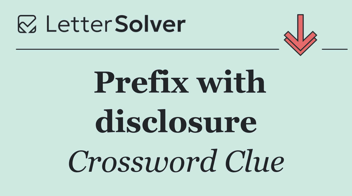 Prefix with disclosure