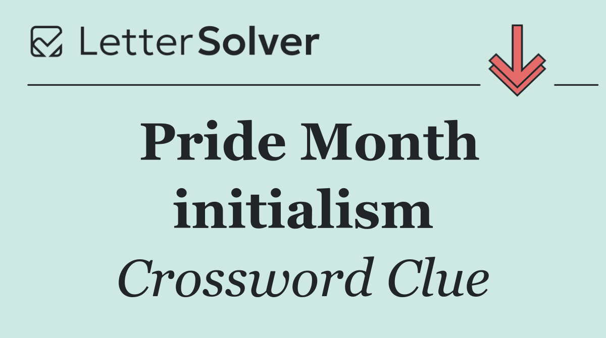 Pride Month initialism