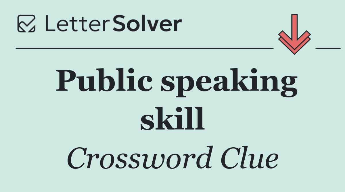 Public speaking skill