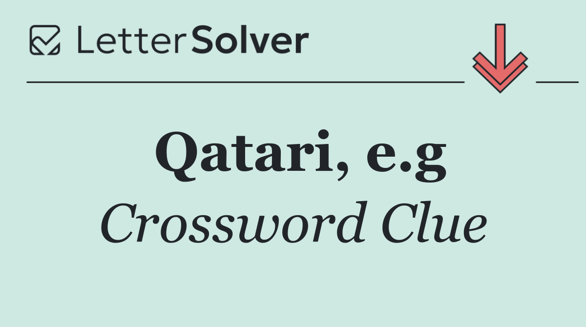 Qatari, e.g