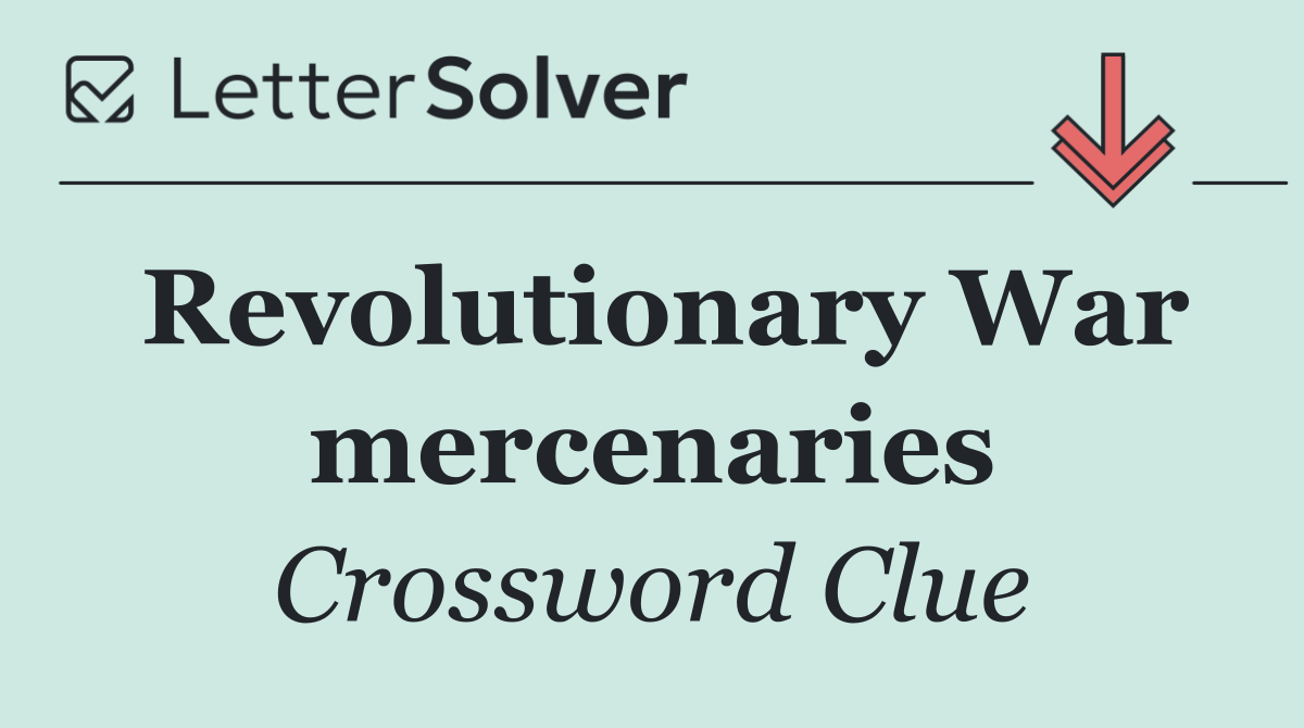 Revolutionary War mercenaries