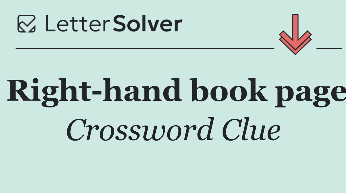 Right hand book page