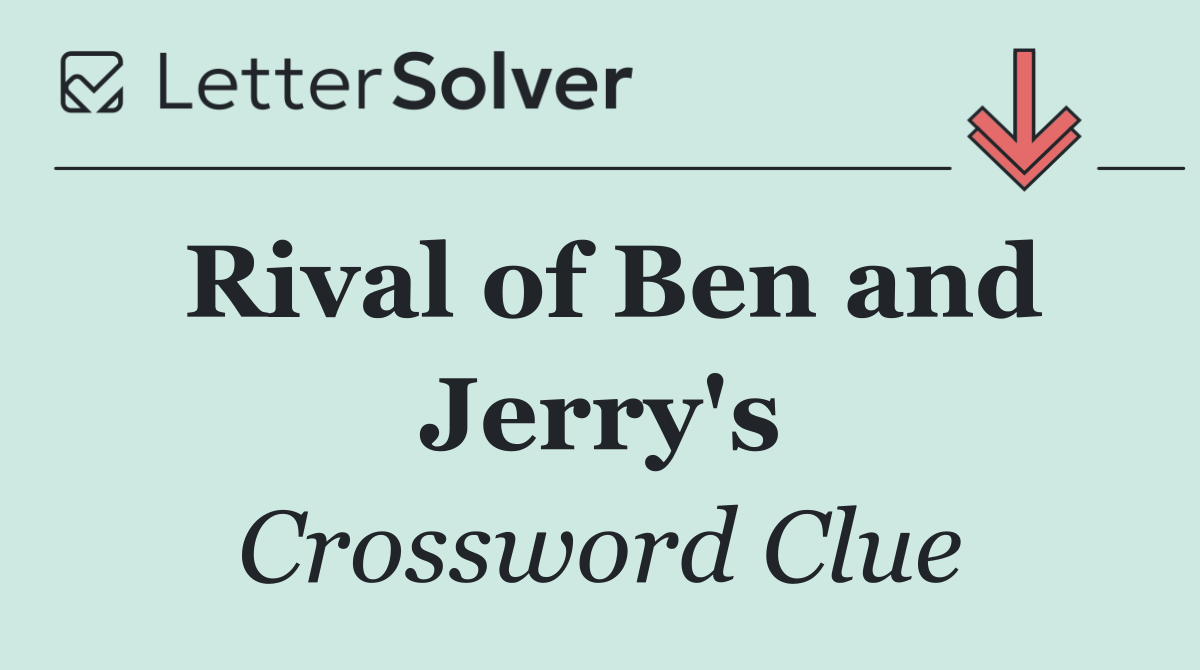 Rival of Ben and Jerry's