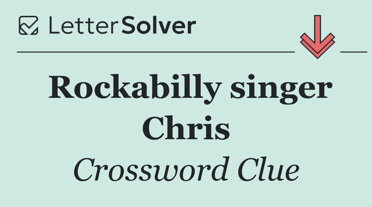 Rockabilly singer Chris