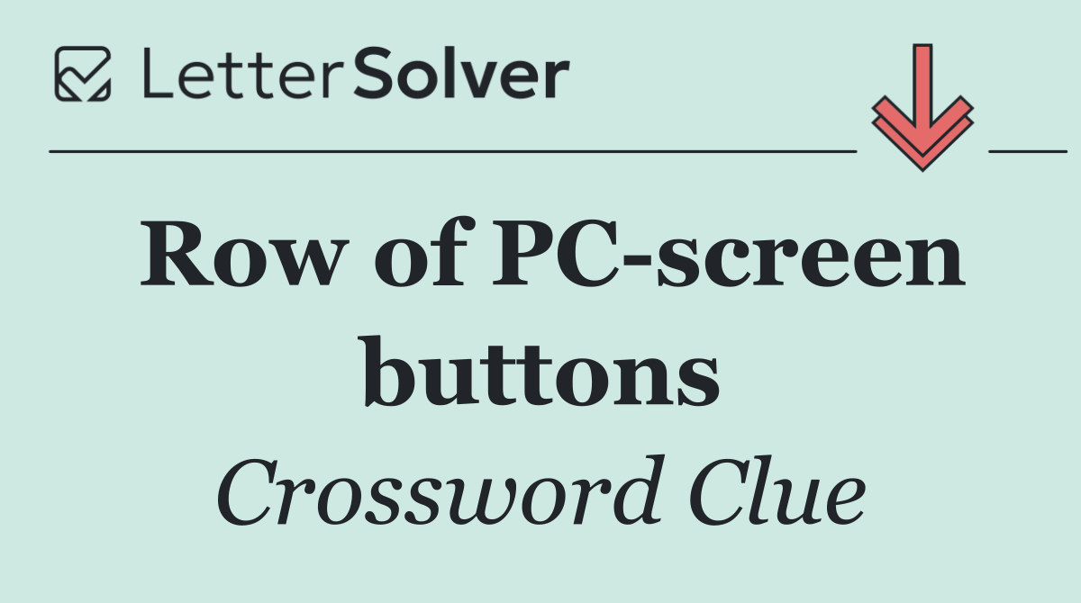 Row of PC screen buttons