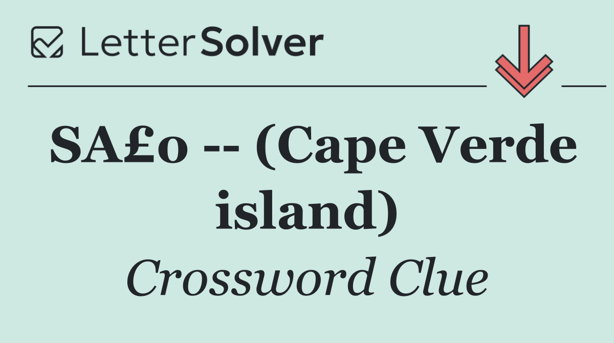 SA£o    (Cape Verde island)
