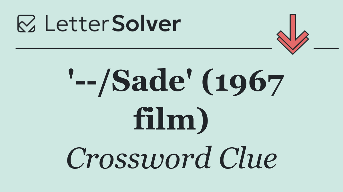 '  /Sade' (1967 film)