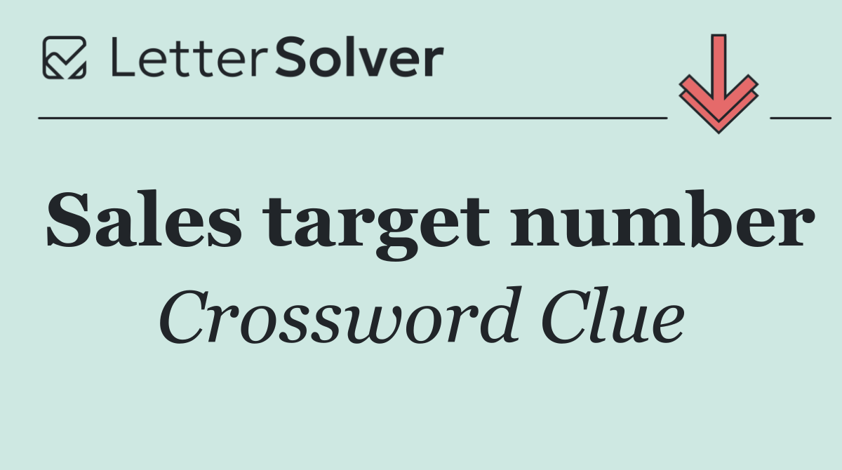 Sales target number