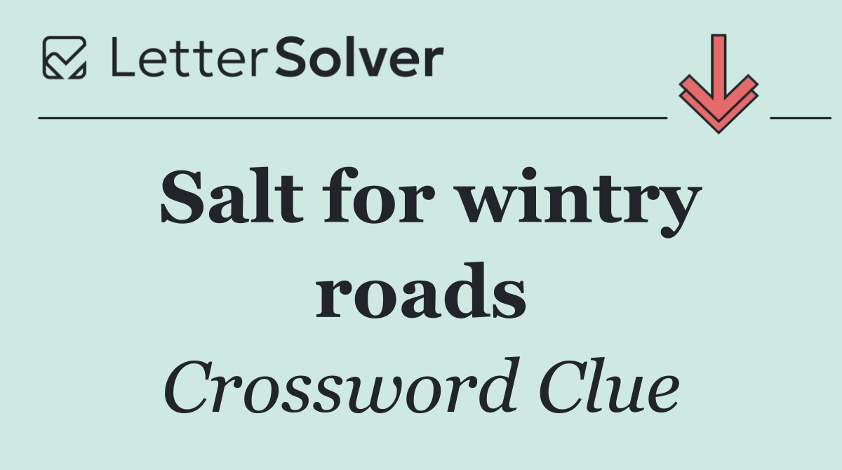 Salt for wintry roads